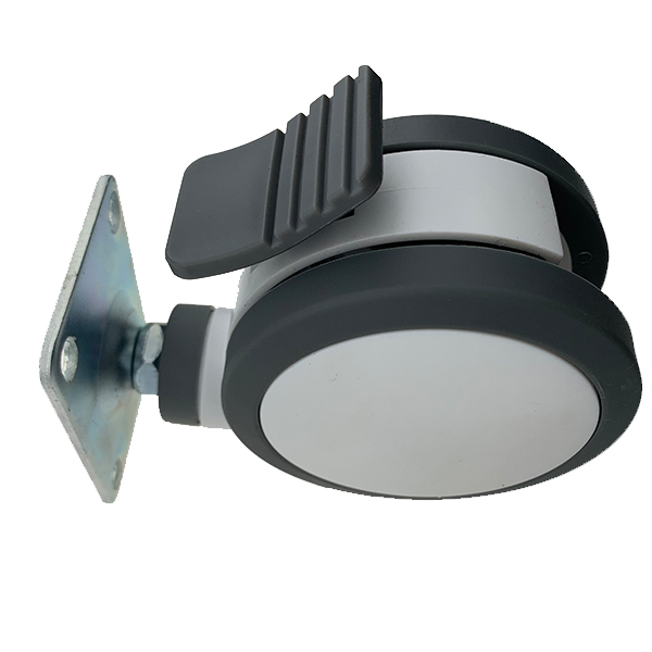 rueda del echador del hospital de la PU de 125m m para el echador de la carretilla de los muebles del equipamiento médico