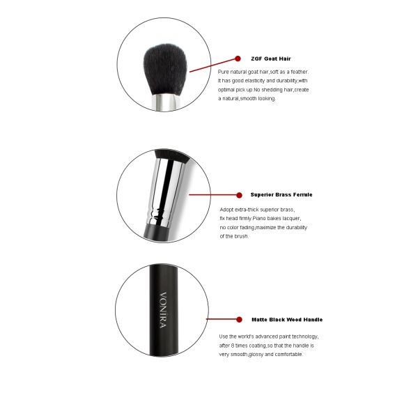 Щетка классического круга смешивая с Антибактериал-обработанными волосами козы ЗГФ