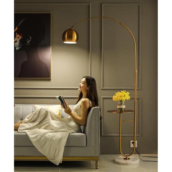 Modern Floor Lamp LED Standing Lamp With Round Table Art Deco Living Room Sofa Reading Lights(WH-MFL-19)