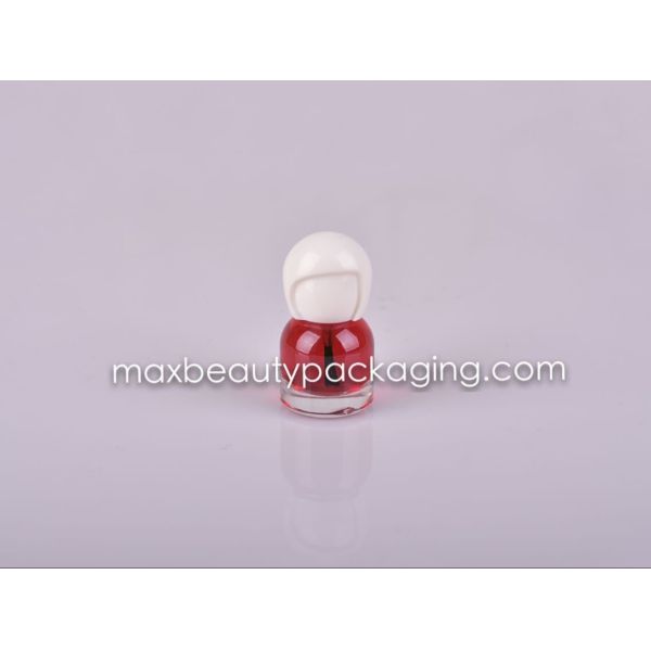 lovely style nail polish cap 11ml cute nail polish bottle nail polish plastic cosmetic packaging flat brush