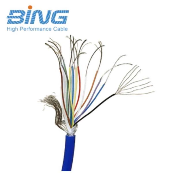 14 Core Flexible Shielded Signal Cable FEP Insulation for High-Frequency Transmission