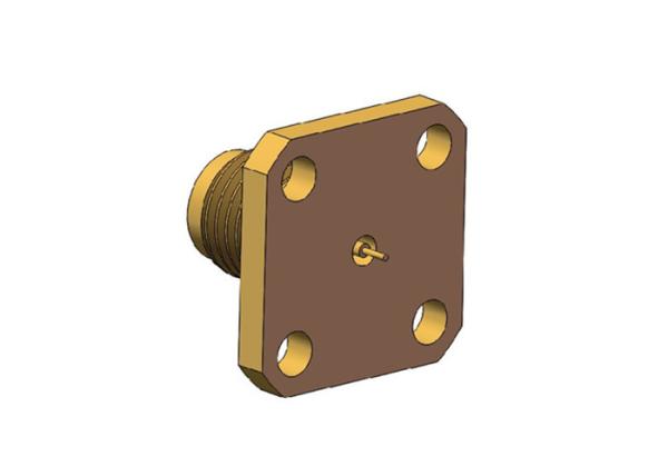 furos fêmeas retos de 2.92mm os 4 flangeiam C.C. dos conectores a 40GHz