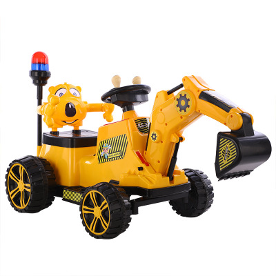Tipo de plástico PP Excavadora para niños Ingeniería eléctrica Paseo en coche para niños pequeños