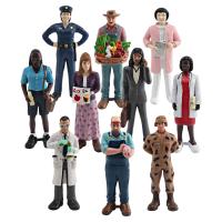 Pessoas no Trabalho Brinquedo Modelo 10 PCS Fingir Profissionais Figurinas Figura de Carreira Pessoas pintadas à mão Brinquedo
