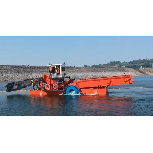 Stainless Steel Aquatic Plant Harvester with Large 300L Fuel Tank for High Endurance Water Hyacinth Removal