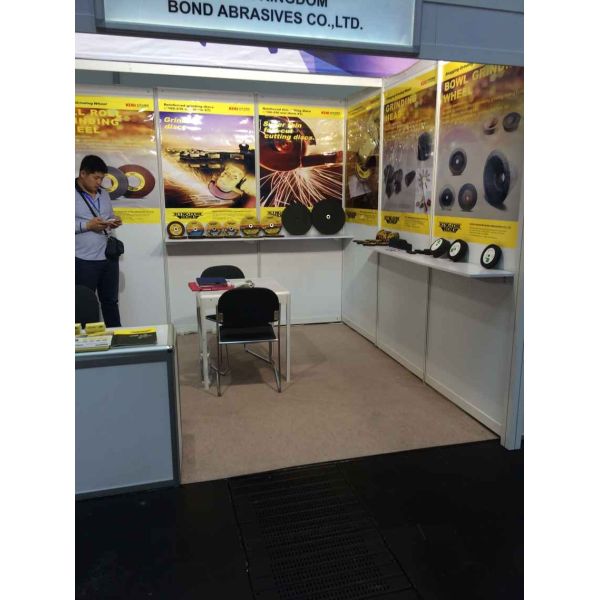hebei kingdom bond abrasives co.,ltd in the Germany GIFA exhibition