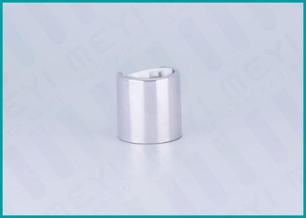 Shiny Silver All Plastic Disc Top Cap 20/410 Screw Cap With White Top Cap