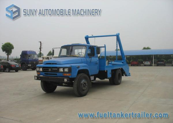 Long Cab 6 Ton Swing Off Garbage Trucks With LHD Steering Wheel