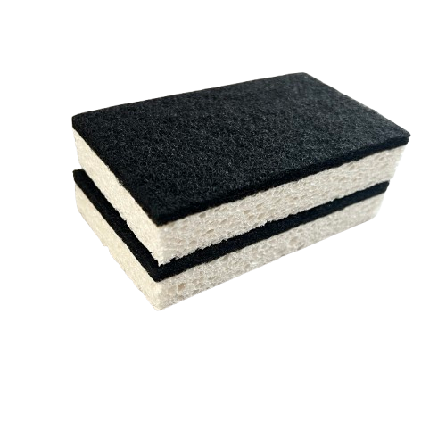 Customizable Green Kitchen Cellulose Sponge Power Scourer - Effective & Non-Scratch