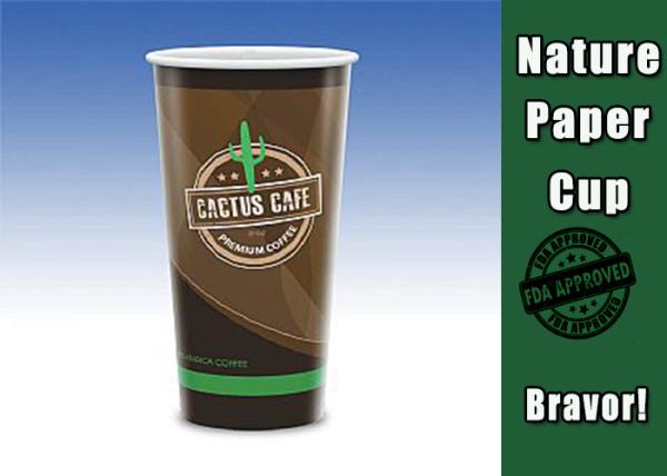 Eco Friendly Large Hot Drink Cups Disposable With Logo Flexo Printing