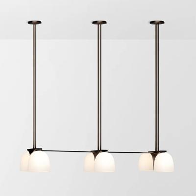 Tubi Triple Pendant Indoor Light Large Glass Nordic Creative Linear Design Home Steel Chandelier