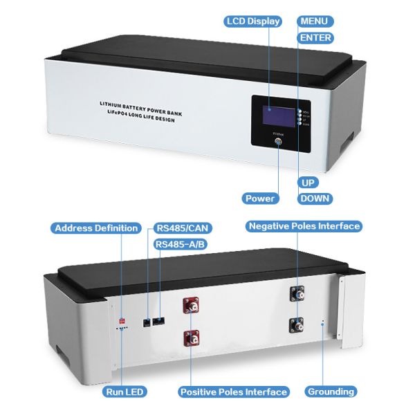 Складируемая литийная батарея 48v 100ah LiFePo4 батарея 5120WH энергосберегающий контейнер