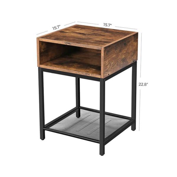 Small Nightstands, Industrial Bedside Table, Nightstands for Bedroom, ULET46X