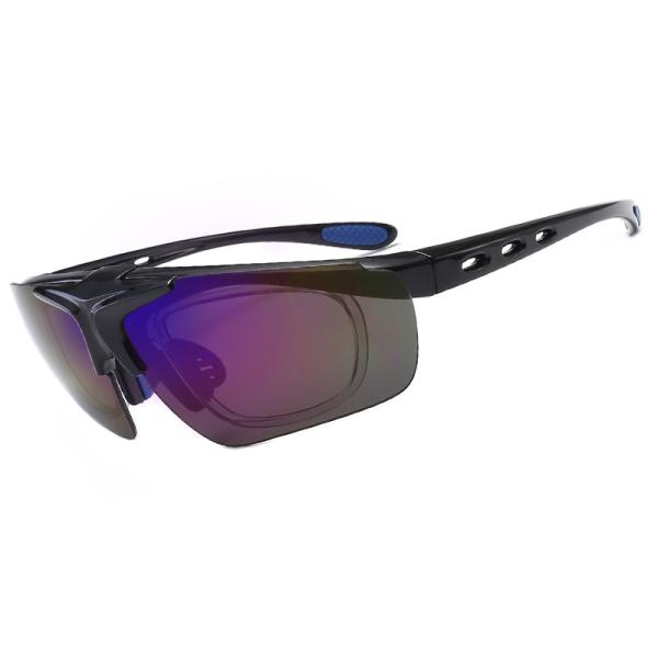 Windproof BSCI 134MM Rimless Sports Sunglasses 5 Lens Polarized Cycling