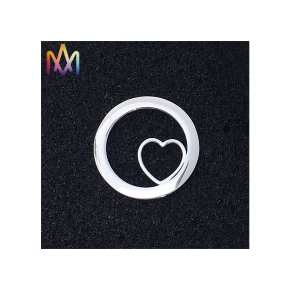 30mm Heart Shaped Hollow Circular Ring Ladies Bracelet Charms