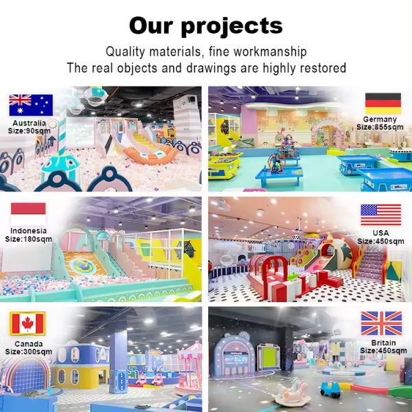Customized Max Capacity Indoor Playground with Big Slides Other Soft Play Equipment