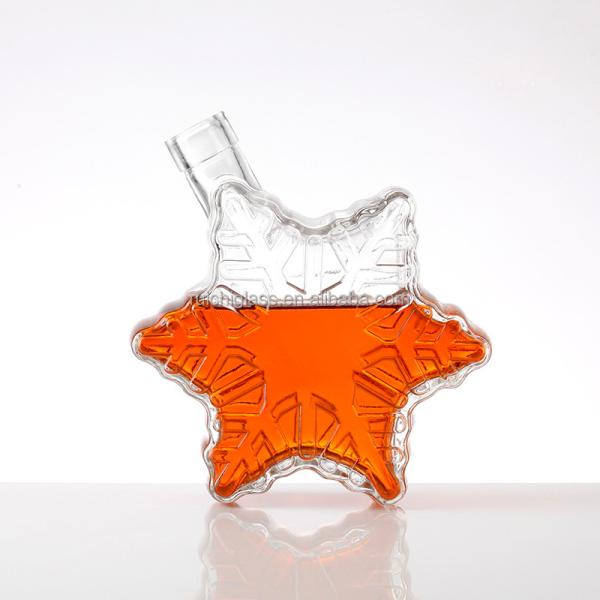 375ml 500ml 750ml Logotipo personalizado Vidro Whiskey Vodka Rum Espíritos Tequila Brandy Gin Botelha