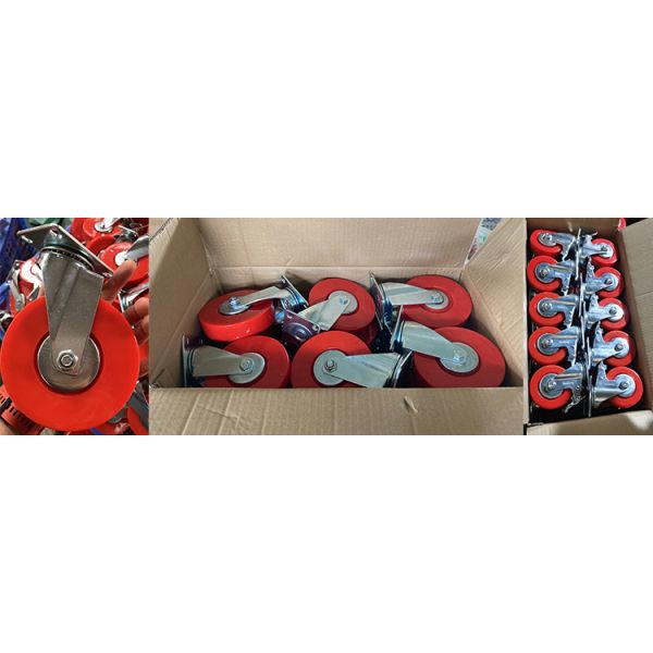 колесо рицинуса PVC стержня емкости диаметра 220LBS 125mm продетое нитку шарнирным соединением с полными замками