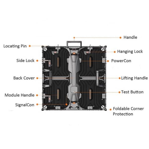 P3.91mm Stage Rental LED Display Screen Die Casting Alumínio