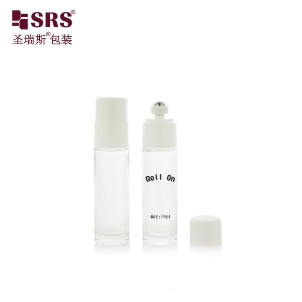 BLPB 15ml Clear Wholesale Customization Mold Glass Roll On Bottle With Switch Roller Steel Ball Bottles For Perfume
