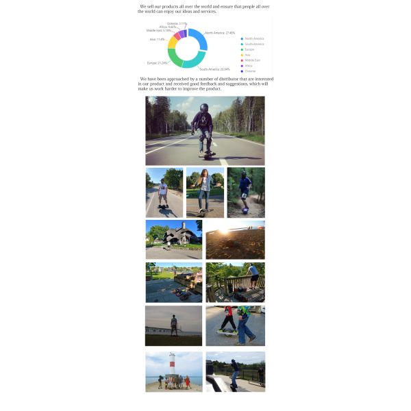 скейтборд баланса колеса 1500w 7Ah одного с приложением Bluetooth