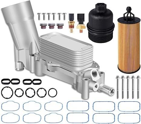 926-876 926-959 Alumínio Filtro de óleo do motor Kit de montagem do gabinete com refrigerador de óleo V6 Compatível com 2011-2016 Chrysler 20
