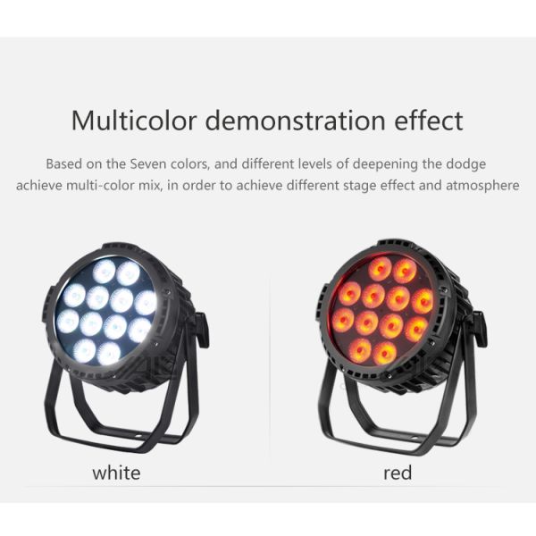 12PCS RGBWA + CRI 85 режима контроля УЛЬТРАФИОЛЕТОВОГО плоского света равенства СИД батареи ядровый активный