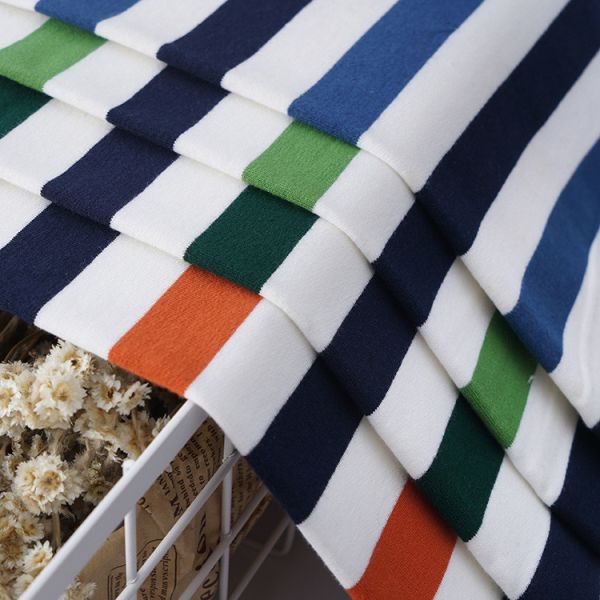 Tejido compacto de algodón Francés de tejido Terry Tipo rayado para ropa