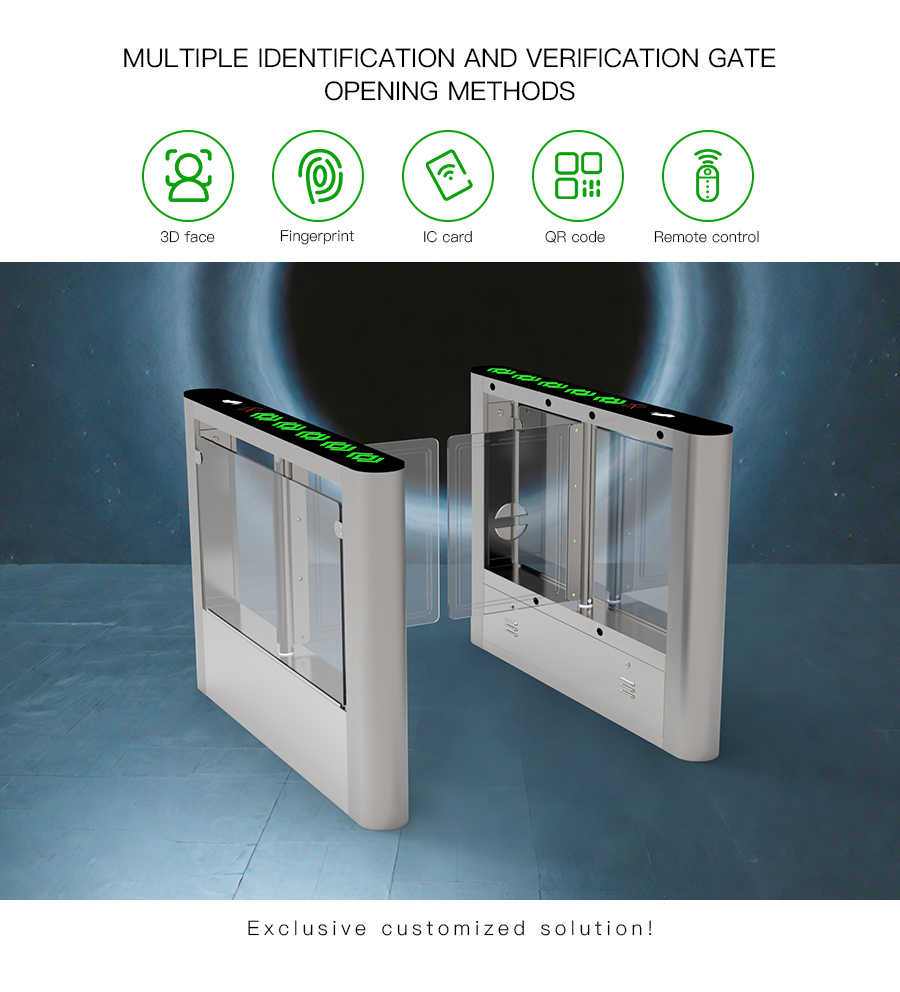 HCW Swing Barrier Turnstile Gate водонепроницаемая электронная автоматическая высокая безопасность для спортзала
