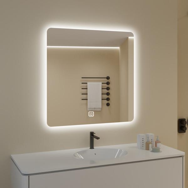 Led Bathroom Smart Touch Screen Mirror Silver Backlit Led Lighted Mirror Illuminated Bath Mirror