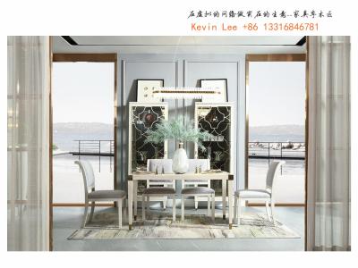 American style Dining room furniture factory sale for Villa house interior designer Custom the table and wine Cabinets