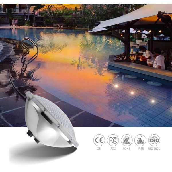 RGB synchronous control 12V 17W IP68 PAR56 316L stainless steel above ground swimming pool