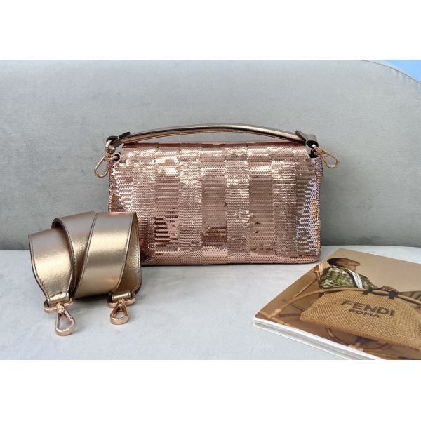 Rose Bead Piece Decoration Bling Bag Unique Shine Cross-Body Bag Baguette Bag