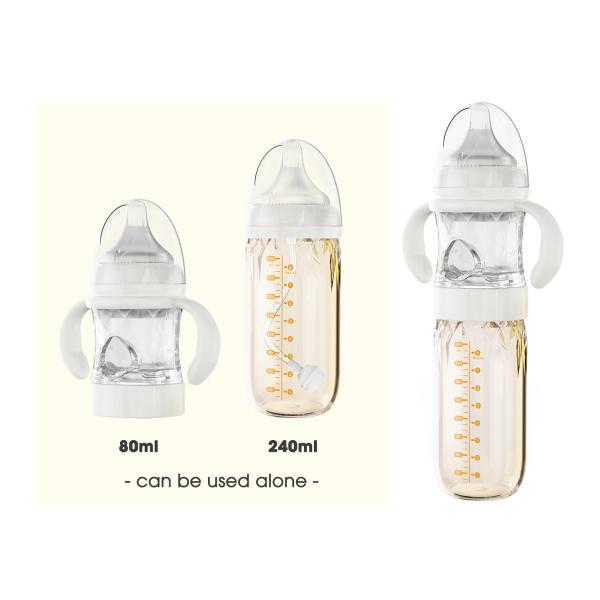 USB Insulation Baby Bottle Warmer  PPSU adjustment temperature  Quick Flush Milk 240ml Night Feeding Baby Bottle
