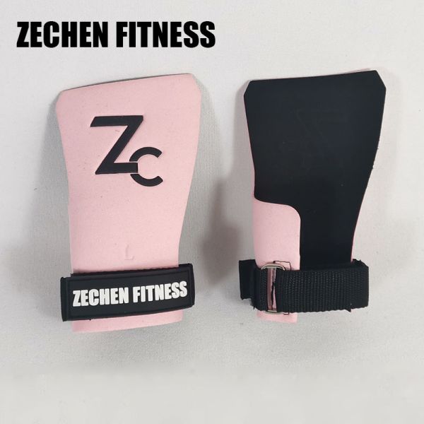 Pink Fingerless Crossfit Grips Safety Synthetic Leather 2.25Mm Girls Gymnastic Gloves