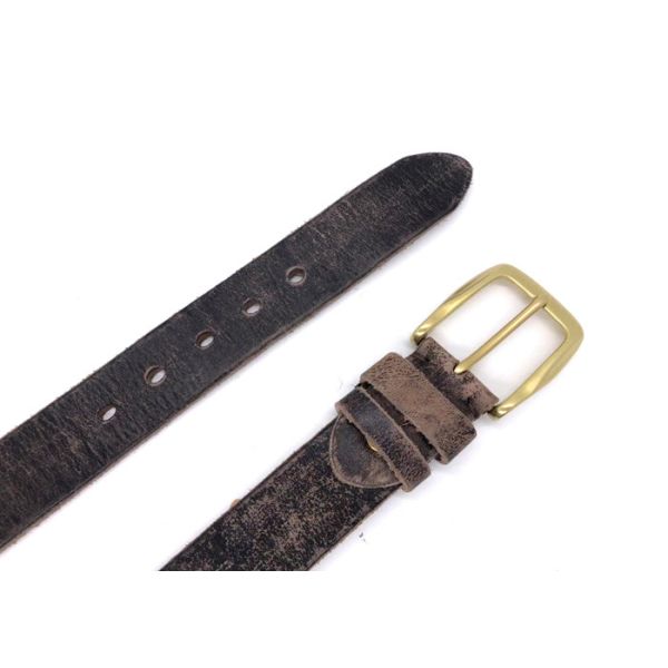 Causal Style Men Genuine Leather Belt With Classic Single Prong Buckle