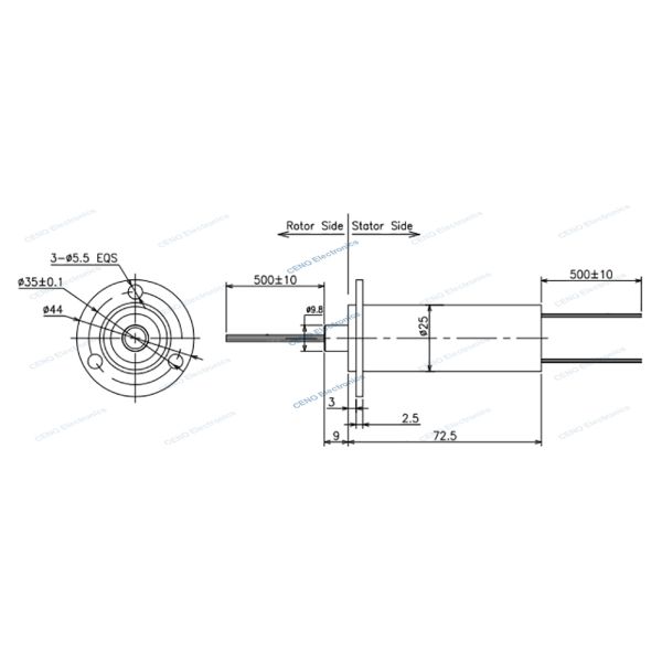 HDMI Capsule Slip Ring with Electric Power & 1000M Ethernet for Drone