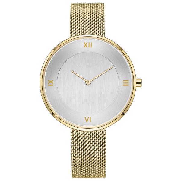 ODM Steel Mesh Band 3atm Womens Fashion Watch Zinc Alloy Case