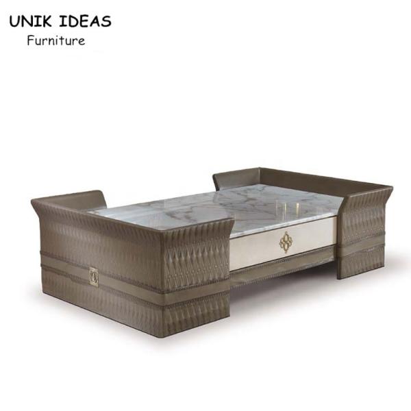 Living Room Luxury Center Coffee Table 140*80*50cm Furniture Square With Drawer
