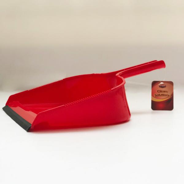Clip On Heavy Duty Dustpan Blue Plastic Easy Grip Rubber Edge Detailed Sweeping Debris