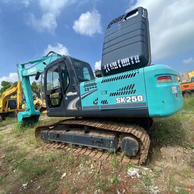 25tons Kobelco SK250-8 Excavadoras Kobelco de segunda mão Sistema hidráulico de economia de combustível