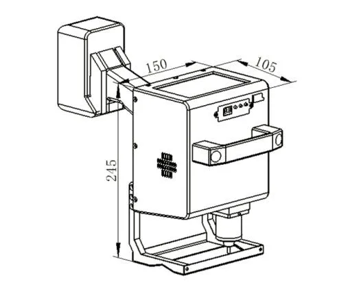 Battery Handheld Electric Punching Equipment On Metal Workpiece