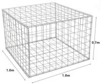 cestas galvanizadas 4mm de Gabion da decoração de 5x5cm 1x1x0.7m