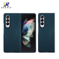 Super ilumine - a caixa azul do telefone da fibra de Aramid para a dobra 3 de Samsung Z