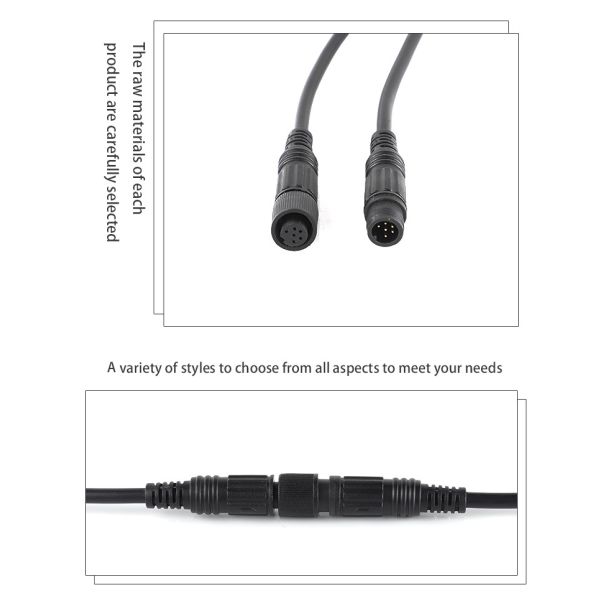 Специальный M10 нейлоновый водонепроницаемый кабельный розетка светодиодный свет мужской и женский коннектор задницы