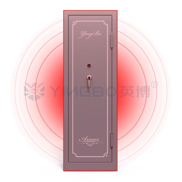 Haze Blue Color Design Gun Safe Box Key Lock For Security