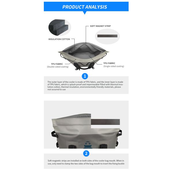 Refrigerated Magnetic Cooler Bag 30 Liters For Foods Drinks