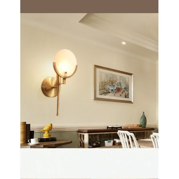 Art Deco Gold Led Wall Lamp Parlor Wall Sconce Bedroom Bedside Aisle Balcony Wall Lights (WH-OR-239)