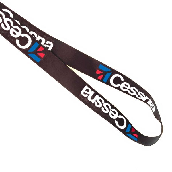 Black Polyester Personalized Neck Lanyards With Quick Release Buckle Metal Key Ring Corporate ID Holder