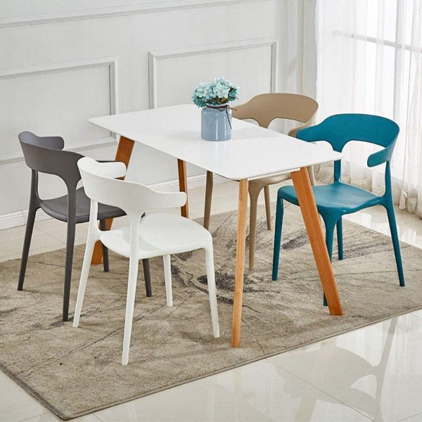 Plastic Dining Chair , One Piece Environmental Protection Stacked Pp Seat